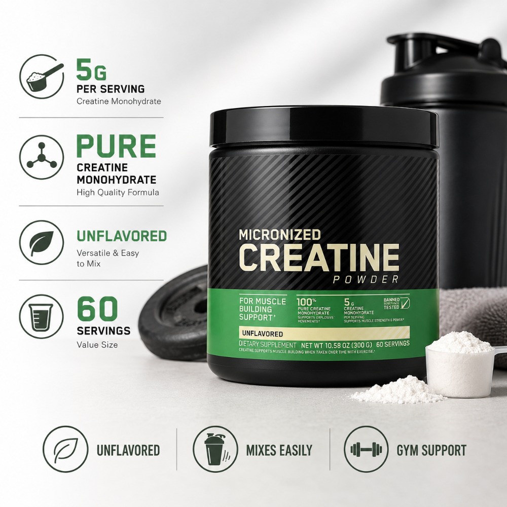 The Nutrition Fitness - Creatina Monohidratada em Pó 300g: Suporte