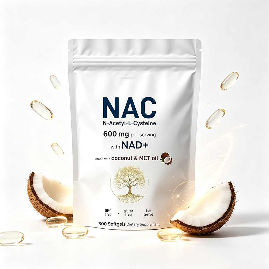Mct Oil Coconut - Cápsulas de NAC 600mg com Mistura