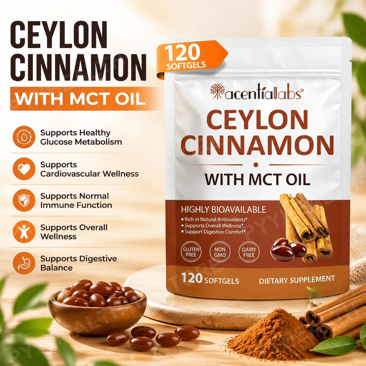 Mct Oil Coconut - Canela do Ceilão com Óleo MCT