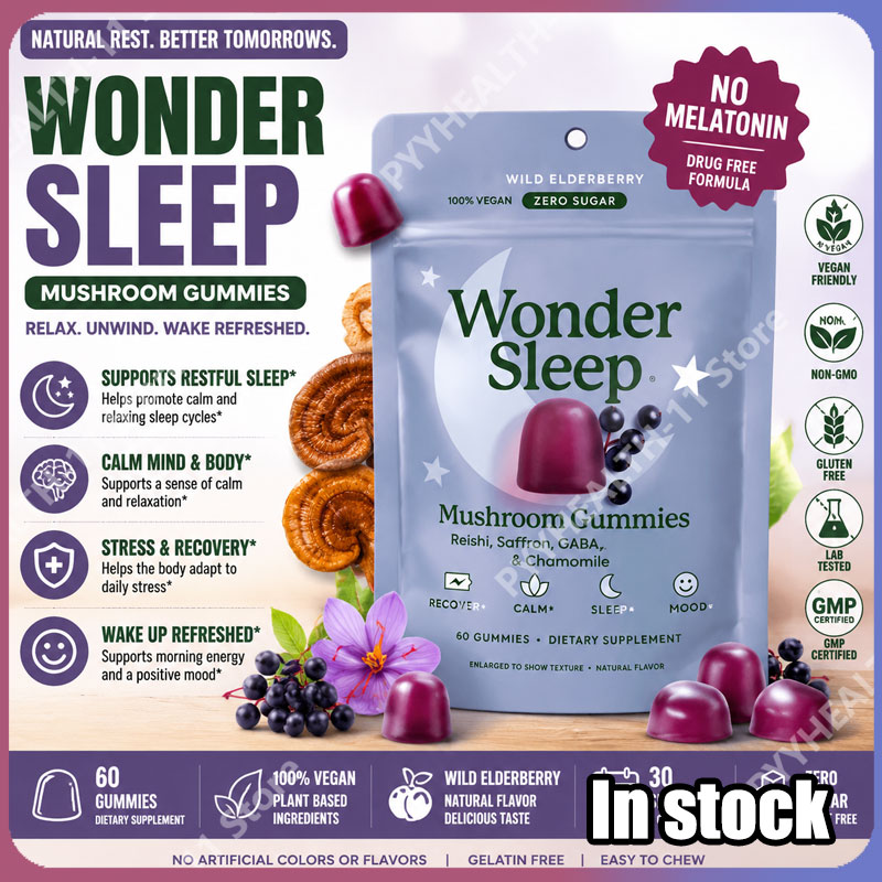 Melatonin Sleep Gummy - Suplemento WonderSleep Mushroom Gummies para o