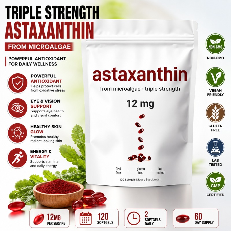 Mct Oil Coconut - Cápsulas de Astaxantina 12mg com Óleo