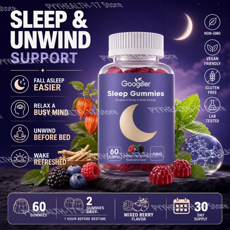 Melatonin Sleep Gummy - Gomas de Dormir Googeer para Adultos