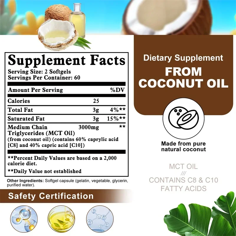 Suplemento de óleo MCT - conté - Mct Oil Coconut avaliação e preço