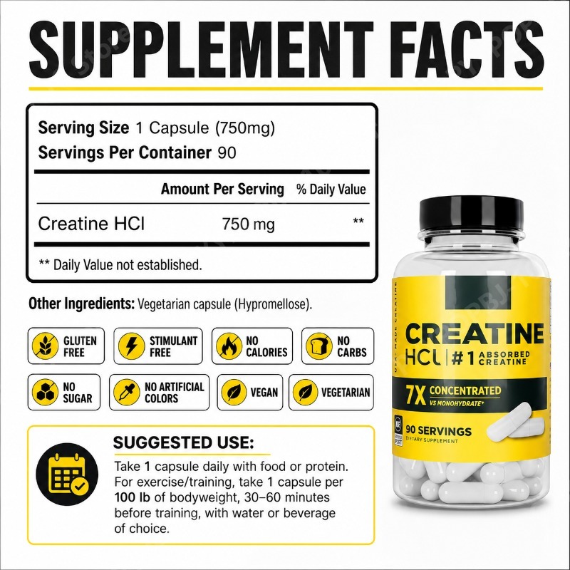 Creatina HCl 750mg 90 Cápsulas - The Nutrition Fitness avaliação e preço