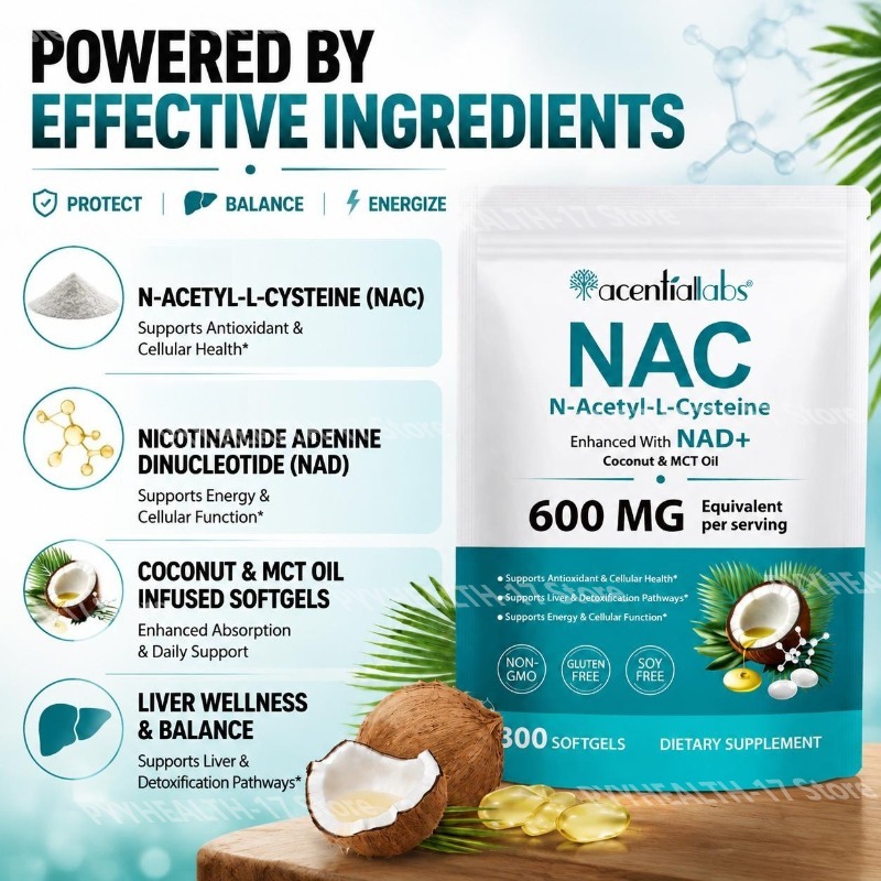 Cápsulas de NAC (N-Acetil-L-Ci - Mct Oil Coconut avaliação e preço