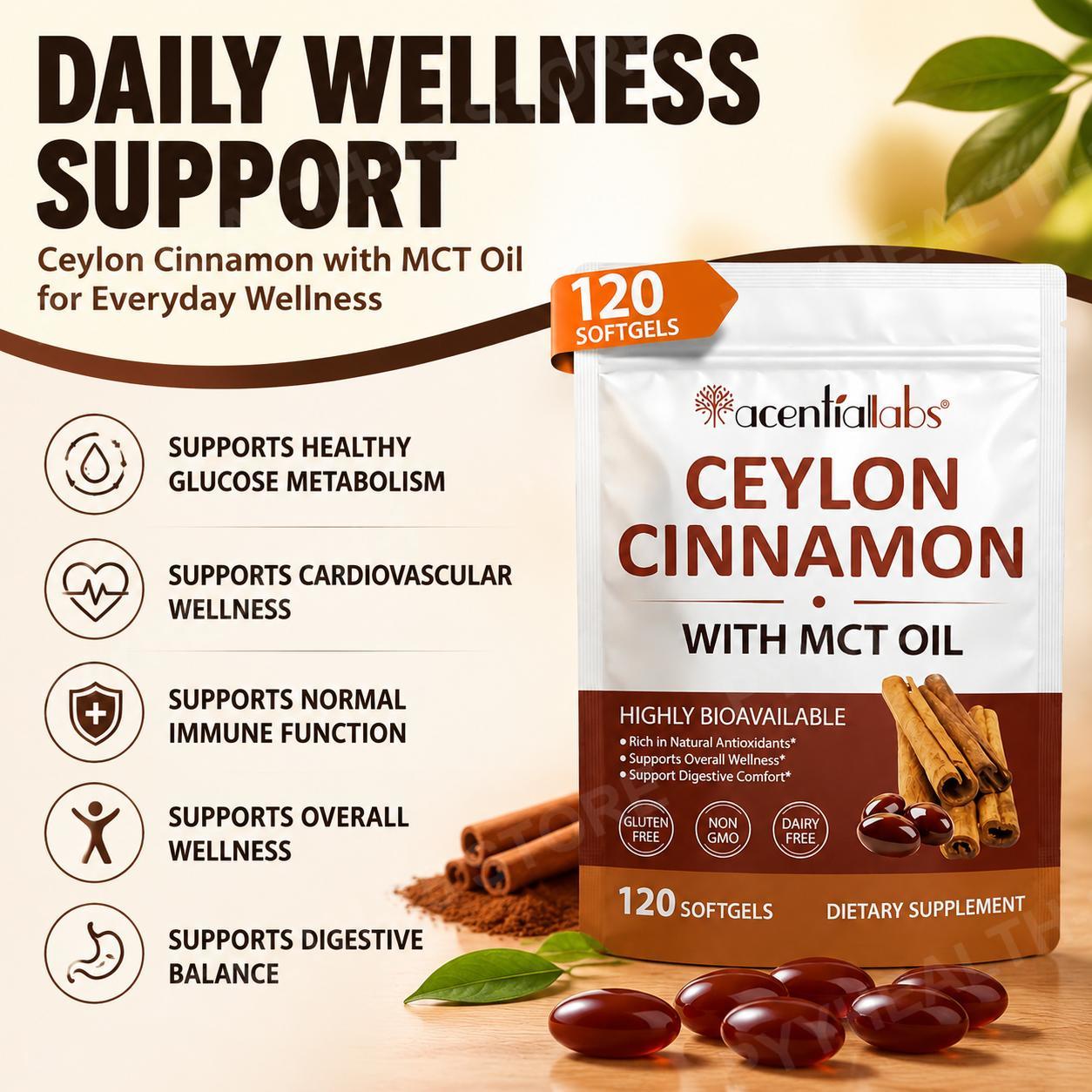 Canela do Ceilão com Óleo MCT  - Mct Oil Coconut avaliação e preço
